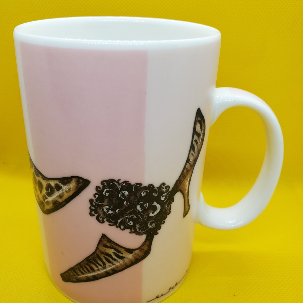 The Museum Company, Michelle Broussard "Shoe Are The One" Pink Coffee Mug, 4" T